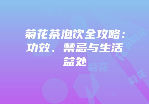 菊花茶泡饮全攻略：功效、禁忌与生活益处