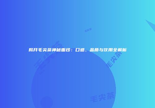揭开毛尖茶神秘面纱：口感、品质与饮用全解析