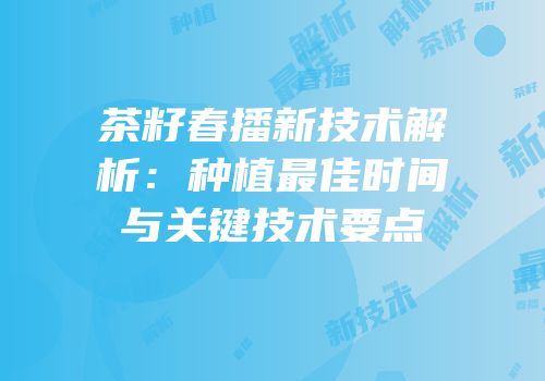 茶籽春播新技术解析：种植最佳时间与关键技术要点