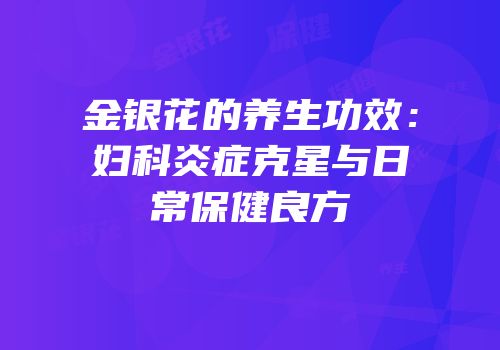 金银花的养生功效：妇科炎症克星与日常保健良方