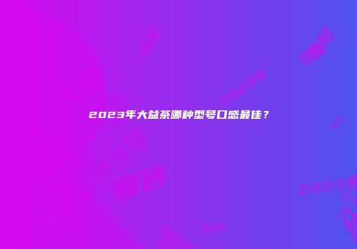 2023年大益茶哪种型号口感最佳？