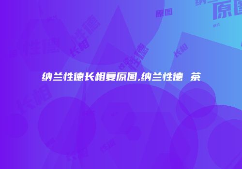 纳兰性德长相复原图,纳兰性德 茶