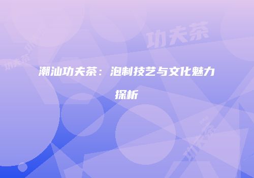 潮汕功夫茶：泡制技艺与文化魅力探析