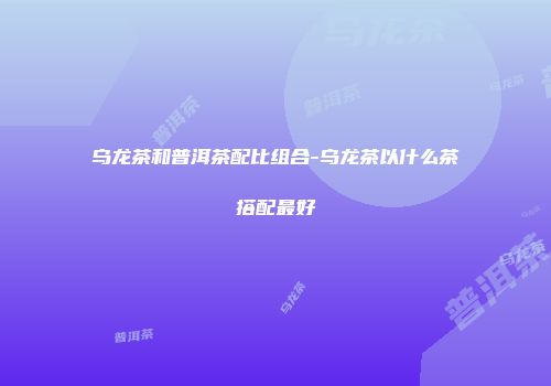 乌龙茶和普洱茶配比组合-乌龙茶以什么茶搭配最好