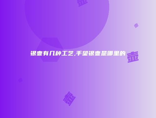 银壶有几种工艺,手望银壶是哪里的