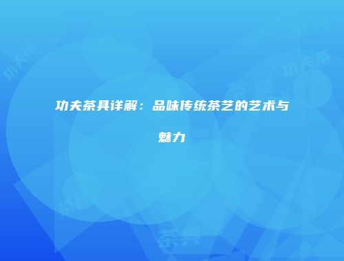 功夫茶具详解：品味传统茶艺的艺术与魅力