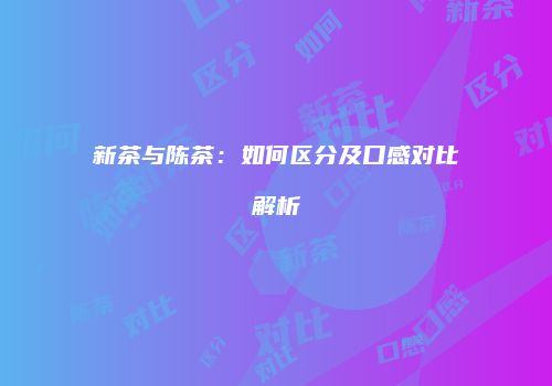 新茶与陈茶：如何区分及口感对比解析