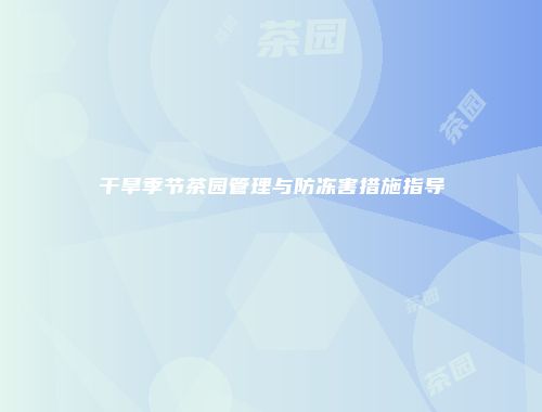 干旱季节茶园管理与防冻害措施指导
