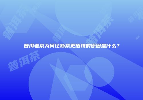 普洱老茶为何比新茶更值钱的原因是什么？