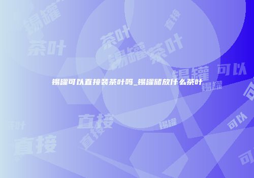 锡罐可以直接装茶叶吗_锡罐储放什么茶叶