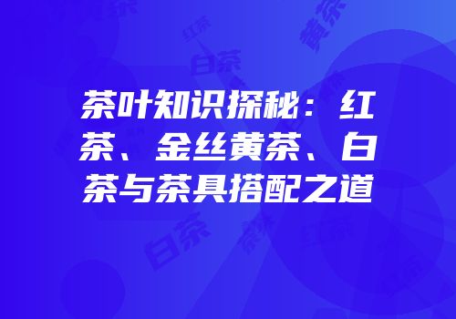 茶叶知识探秘：红茶、金丝黄茶、白茶与茶具搭配之道