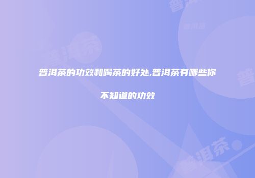 普洱茶的功效和喝茶的好处,普洱茶有哪些你不知道的功效