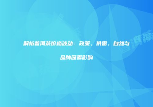 解析普洱茶价格波动：政策、供需、自然与品牌因素影响