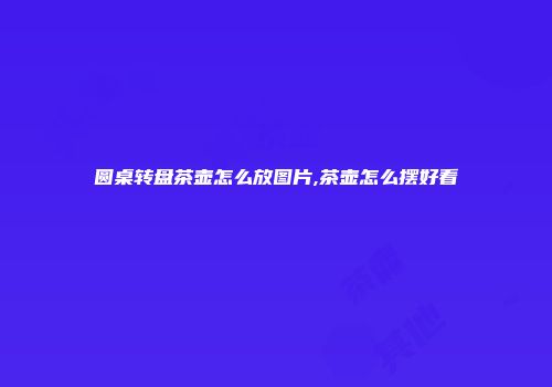 圆桌转盘茶壶怎么放图片,茶壶怎么摆好看