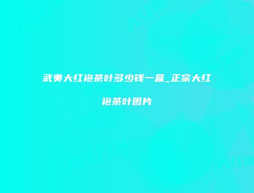 武夷大红袍茶叶多少钱一盒_正宗大红袍茶叶图片