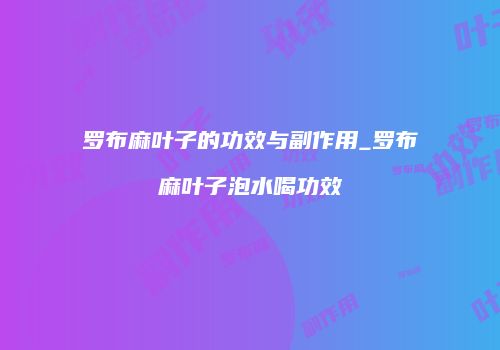 罗布麻叶子的功效与副作用_罗布麻叶子泡水喝功效