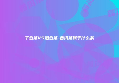 干仓茶VS湿仓茶-普洱茶属于什么茶
