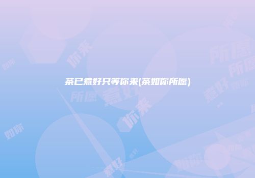 茶已煮好只等你来(茶如你所愿)