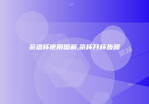 茶道杯使用图解,茶杯开杯步骤