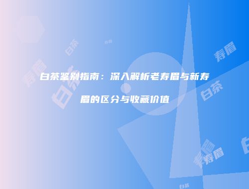 白茶鉴别指南：深入解析老寿眉与新寿眉的区分与收藏价值