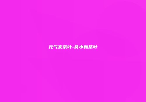 元气家茶叶-食小新茶叶