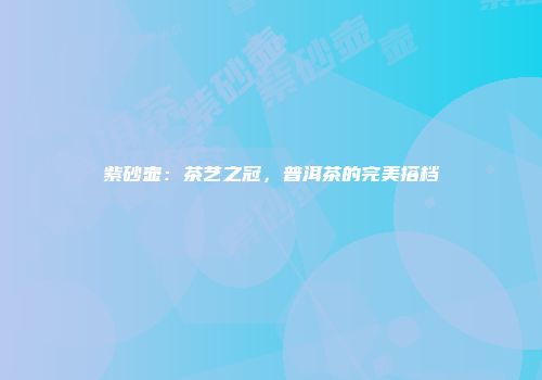 紫砂壶：茶艺之冠，普洱茶的完美搭档