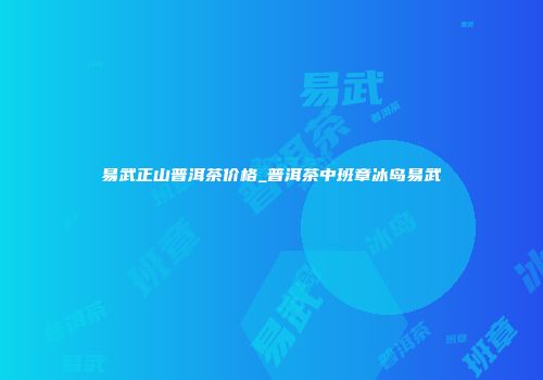 易武正山普洱茶价格_普洱茶中班章冰岛易武