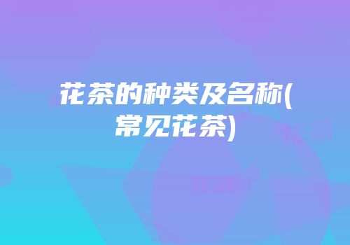 花茶的种类及名称(常见花茶)