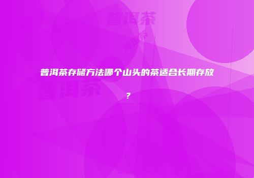 普洱茶存储方法哪个山头的茶适合长期存放？