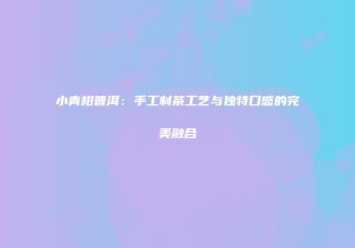 小青柑普洱：手工制茶工艺与独特口感的完美融合