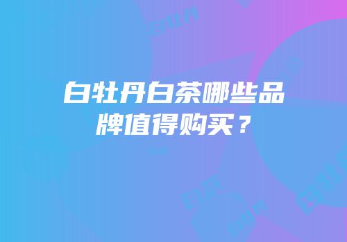 白牡丹白茶哪些品牌值得购买？