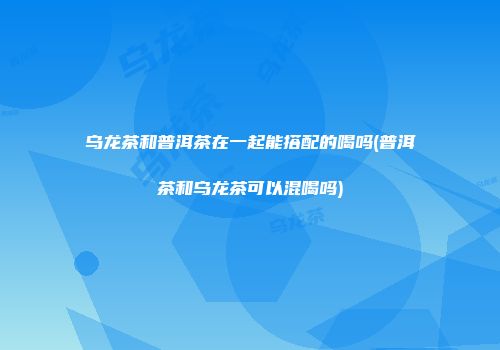 乌龙茶和普洱茶在一起能搭配的喝吗(普洱茶和乌龙茶可以混喝吗)