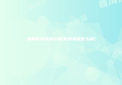 瑞荣号普洱茶价格(号普洱茶怎么样)