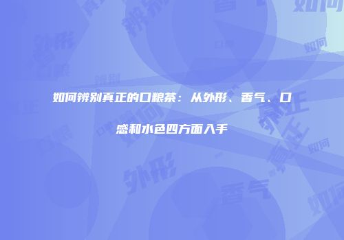 如何辨别真正的口粮茶：从外形、香气、口感和水色四方面入手