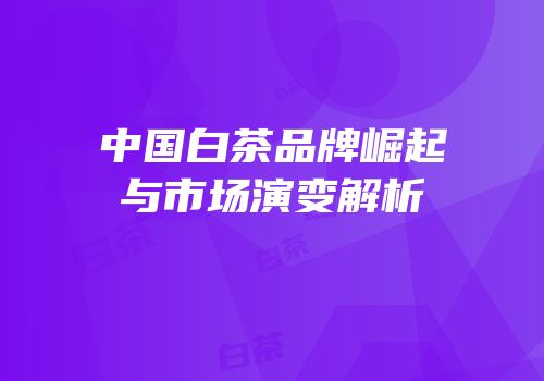 中国白茶品牌崛起与市场演变解析