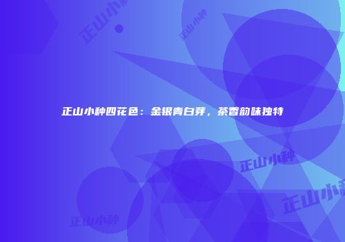 正山小种四花色：金银青白芽，茶香韵味独特