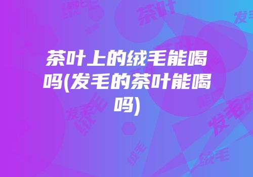 茶叶上的绒毛能喝吗(发毛的茶叶能喝吗)