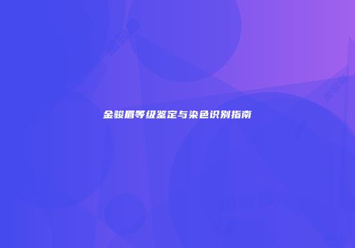 金骏眉等级鉴定与染色识别指南