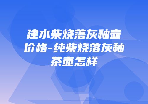 建水柴烧落灰釉壶价格-纯柴烧落灰釉茶壶怎样