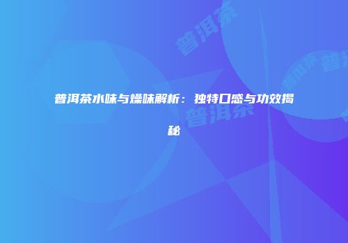 普洱茶水味与燥味解析：独特口感与功效揭秘