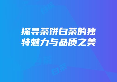 探寻茶饼白茶的独特魅力与品质之美