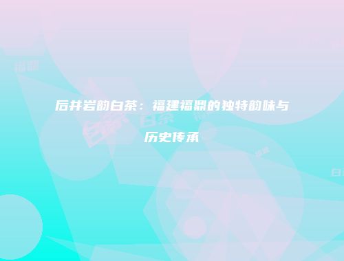 后井岩韵白茶：福建福鼎的独特韵味与历史传承