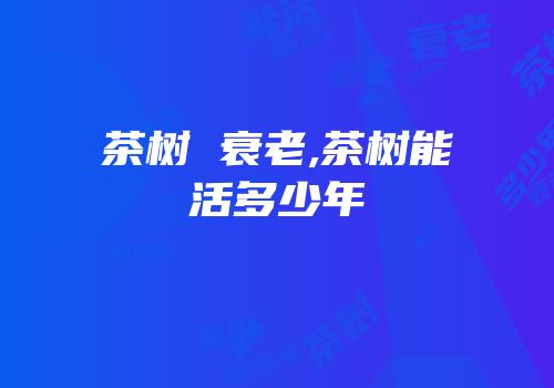 茶树 衰老,茶树能活多少年