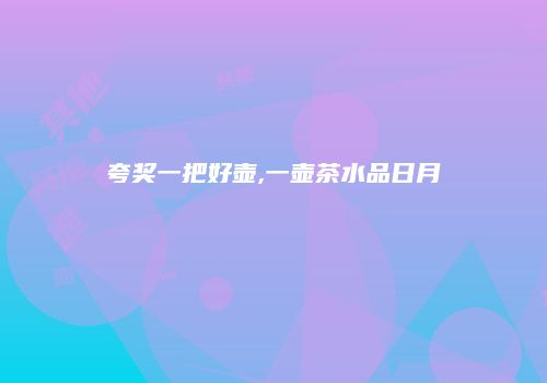 夸奖一把好壶,一壶茶水品日月