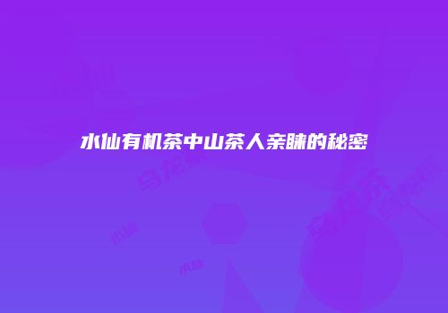 水仙有机茶中山茶人亲睐的秘密