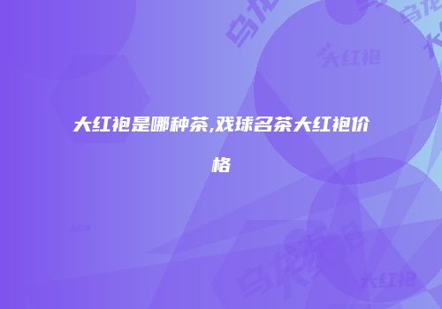 大红袍是哪种茶,戏球名茶大红袍价格