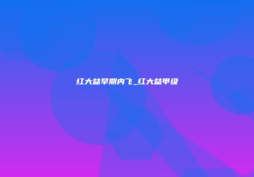 红大益早期内飞_红大益甲级