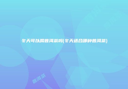 冬天可以喝普洱茶吗(冬天适合哪种普洱茶)