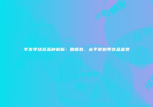 半发孝绿茶品种解析：碧螺春、太平猴魁等佳品鉴赏