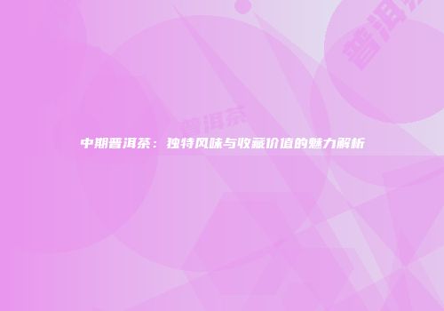 中期普洱茶：独特风味与收藏价值的魅力解析